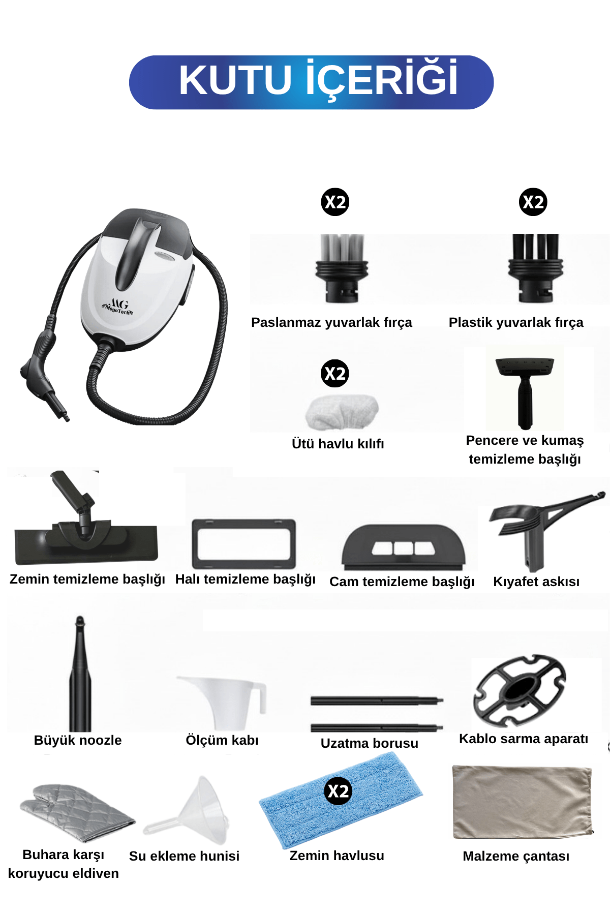 Mogotech MG-101 Buharlı Temizlik Makinesi - Görsel 6