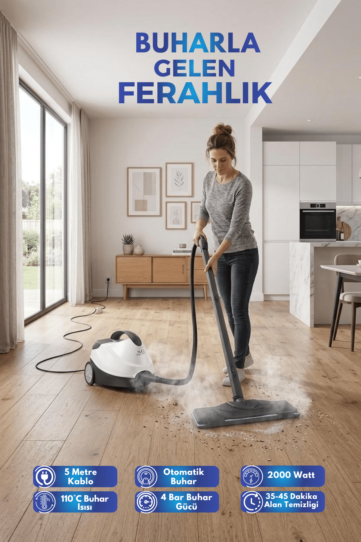 Mogotech MG-101 Buharlı Temizlik Makinesi - Görsel 5