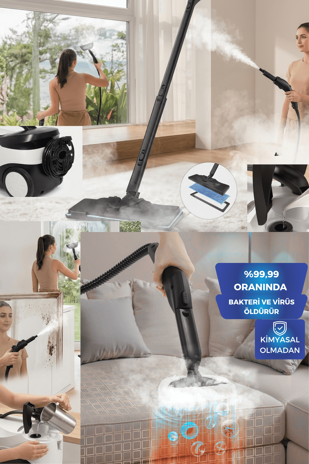 Mogotech MG-101 Buharlı Temizlik Makinesi - Görsel 3